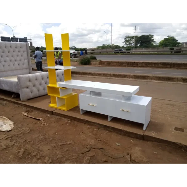 white and yellow tv stand, TV stands | TV stands store | TV stands shop | TV stands store in Nairobi Kenya